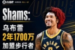 强力侧翼！Shams：乌布雷2年1700万加盟步行者 合同全额保障